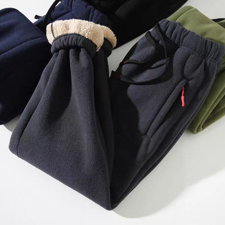 Damen Fließende Fleece-Hose mit verstellbarem Bund Drune