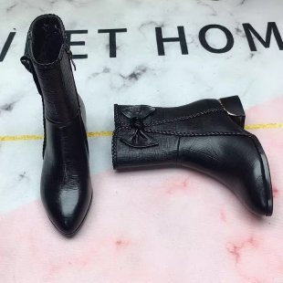 Damen Elegante Stiefeletten mit Riemchen und modischem Schleifen-Detail Drune