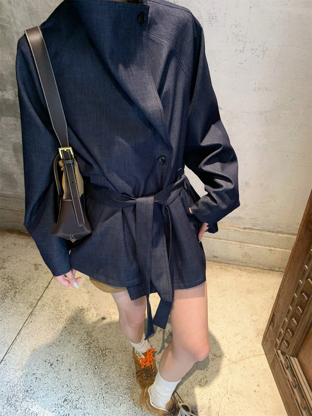 Damen Modische Oversized Blazerjacke Drune