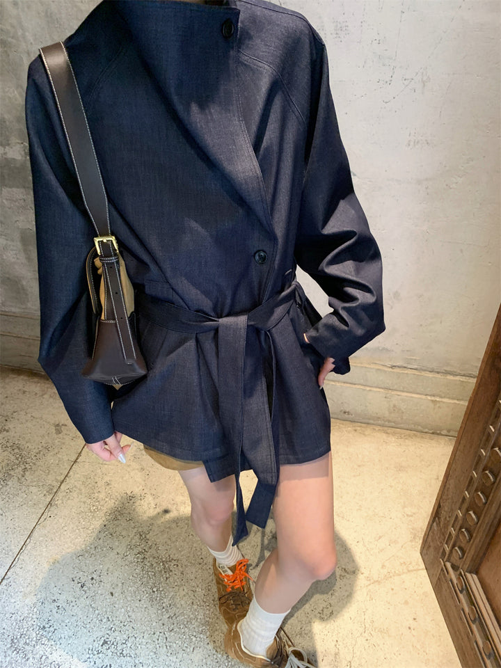 Damen Modische Oversized Blazerjacke Drune