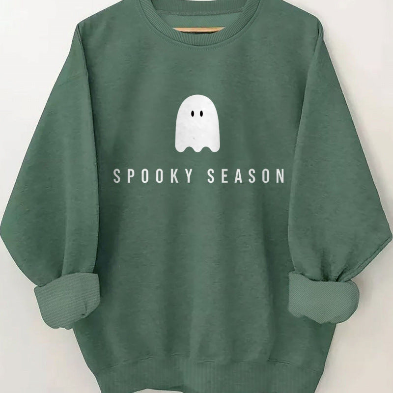 Damen Sweatshirt mit lässigem Gruselmotiv und weichem Innenfleece Drune
