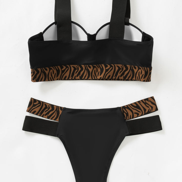 Damen Triangel-Bikini mit dekorativem Tribal-Band Drune