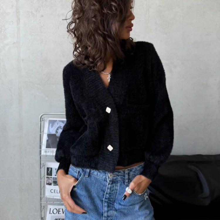 Damen Cozy Strickjacke Drune