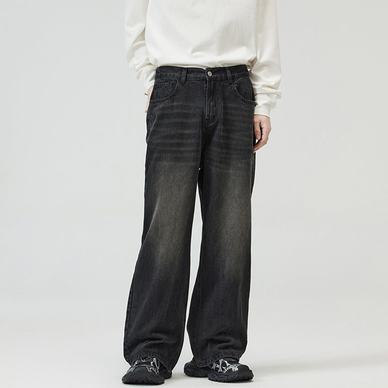 Herren Weite Baggy-Jeans im Vintage-Look mit Five-Pocket-Schnitt Drune
