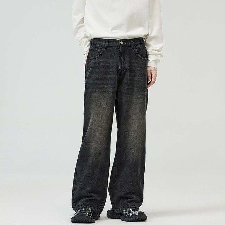 Herren Weite Baggy-Jeans im Vintage-Look mit Five-Pocket-Schnitt Drune
