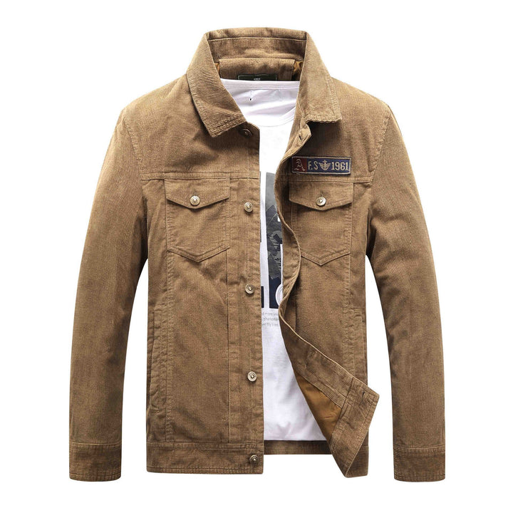 Herren Trucker-Cordjacke mit Teddyfutter und aufgesetzten Brusttaschen Drune