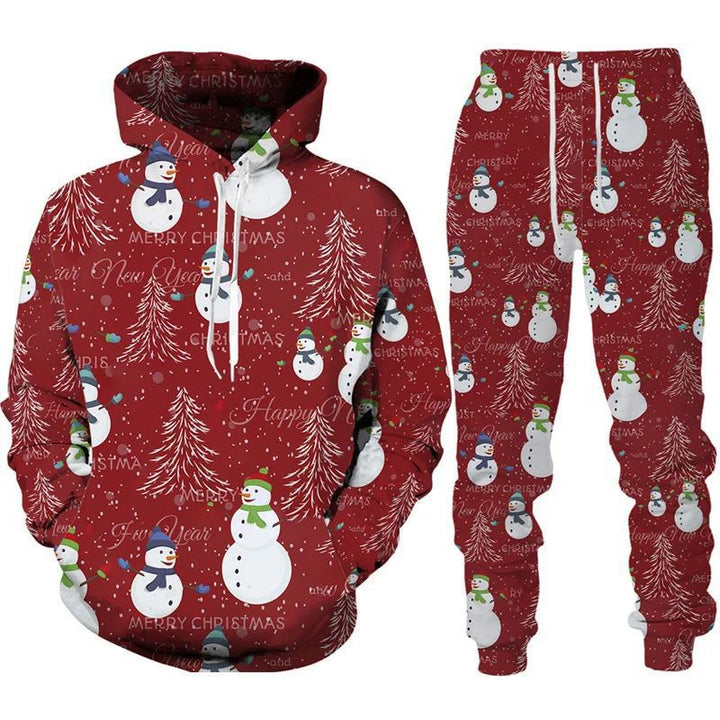 Damen Festlicher Kapuzenpullover mit lustigem Weihnachtsmotiv Drune