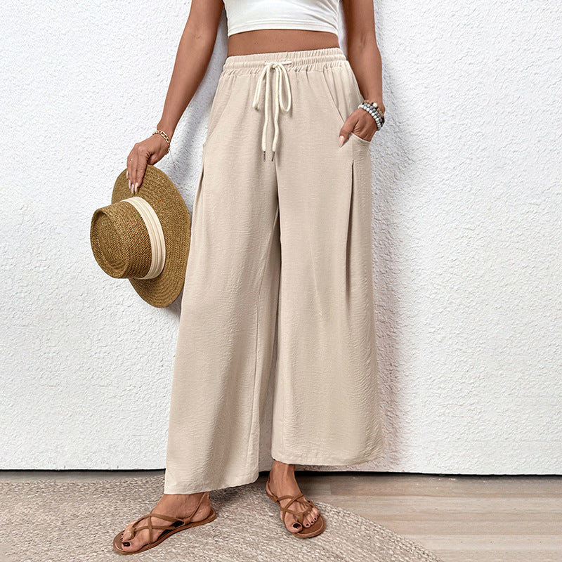Damen Lässige, weiche Sommerhose mit elastischem Bund Drune