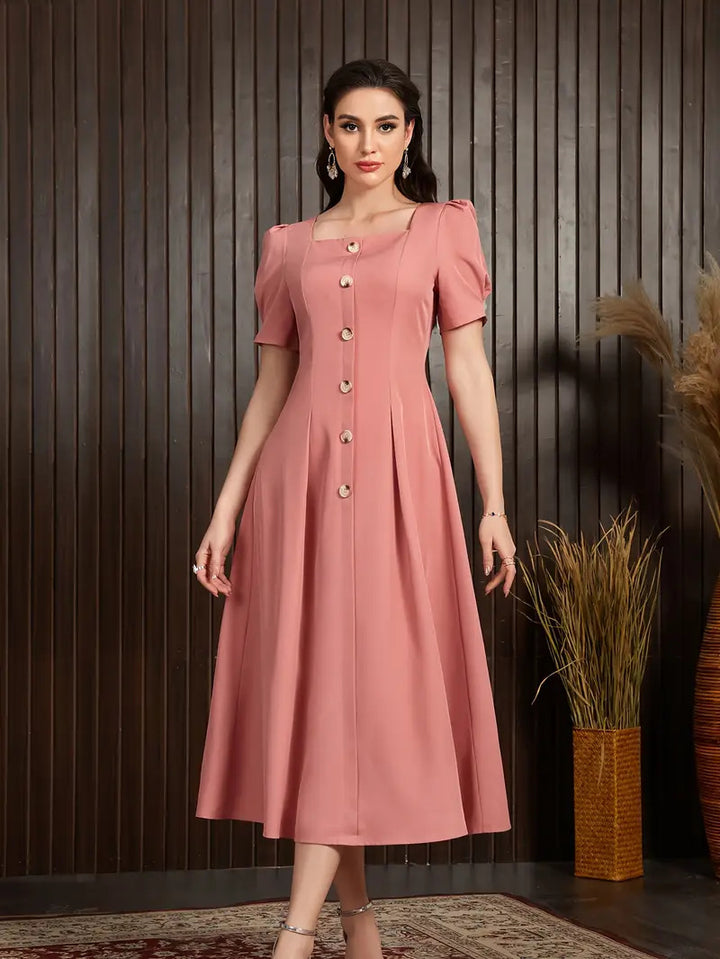 Damen Elegantes Midi-Kleid Drune