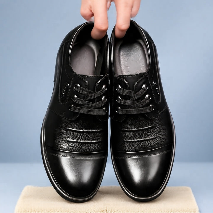 Herren Klassische Leder Schnürschuhe Drune