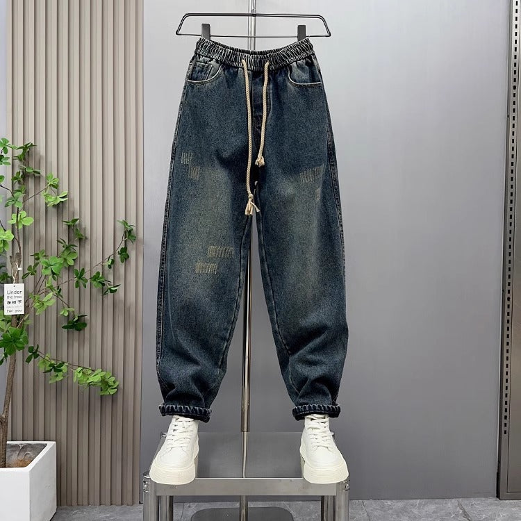 Herren Bequeme Relaxed Fit Jeans Drune