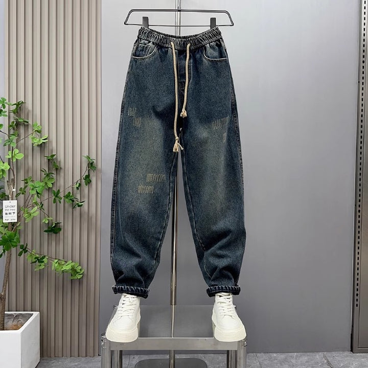 Herren Bequeme Relaxed Fit Jeans Drune