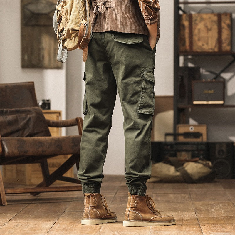 Herren Utility-Cargo-Jogginghose mit Mehrfachtaschen, elastischen Bündchen & Reißverschlussdetail Drune