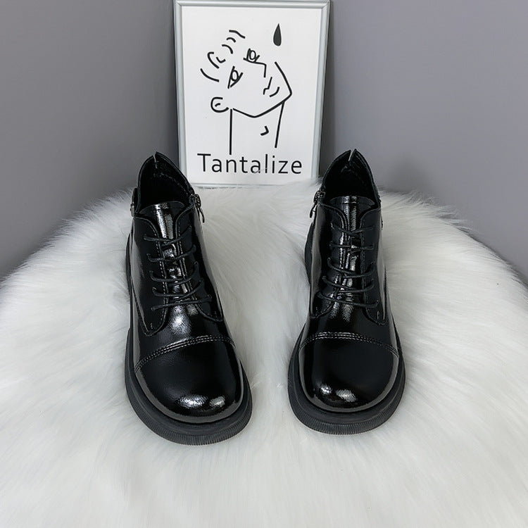 Damen Modische und robuste Schnürstiefeletten Drune
