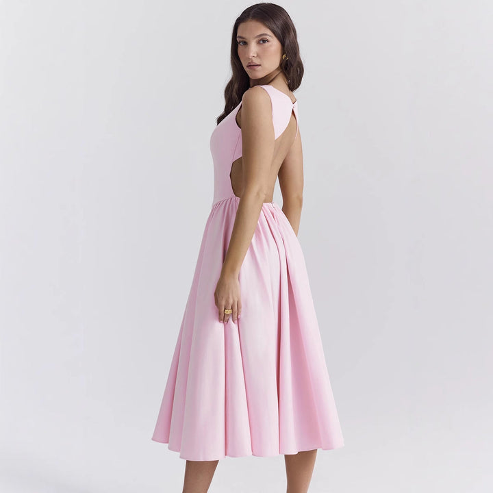 Damen A-Linie Cocktailkleid mit elegantem Taillenkürzel und femininem Schnitt Drune