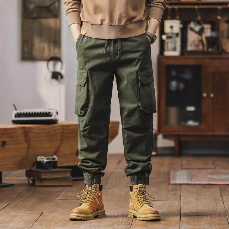 Herren Cargo-Jogginghose mit Mehrfach-Taschen, Tunnelzug und elastischen Bündchen Drune