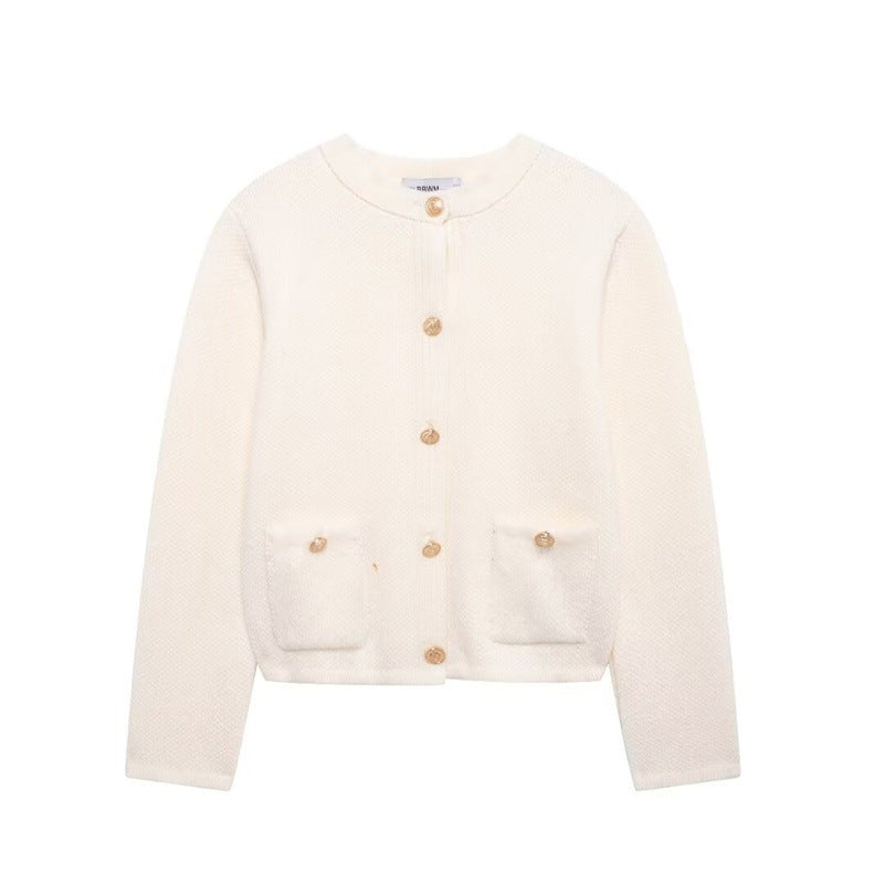 Damen Strickjacke mit eleganten Knopfdetails und praktischen Taschen Drune