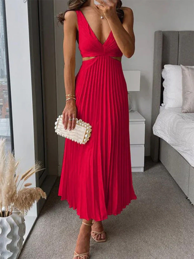 Damen Elegant gefaltetes Abendkleid Drune