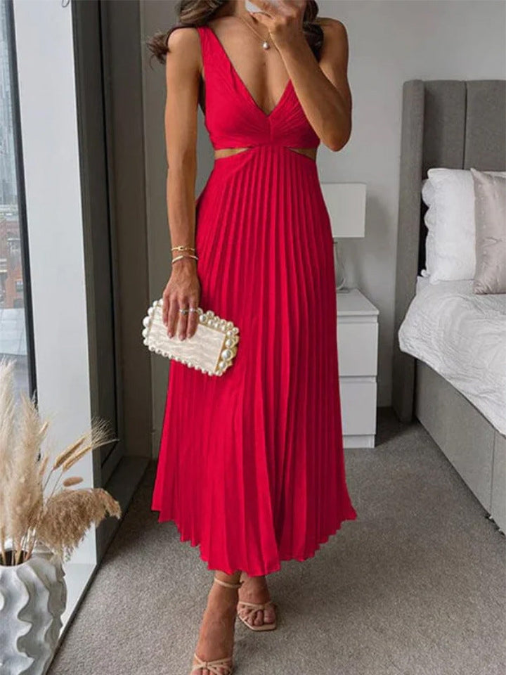 Damen Elegant gefaltetes Abendkleid Drune