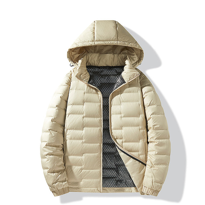 Herren Ultraleichte Steppjacke mit Kapuze und Thermofutter Drune