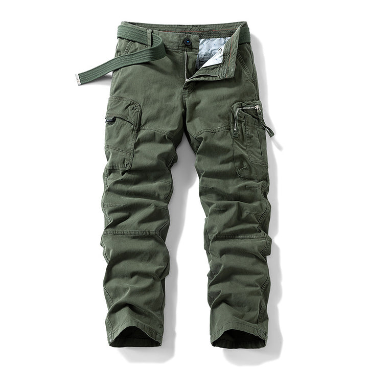 Herren Robuste Utility-Cargohose mit ergonomischen Knieabnähern und integriertem Webgürtel Drune