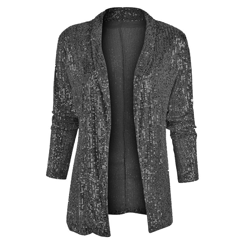 Damen Glamouröser Pailletten-Blazer Drune