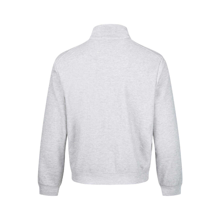 Herren Leichte Sweatjacke aus Baumwoll‑Mix mit Stehkragen, durchgehendem Reißverschluss und Eingrifftaschen Drune