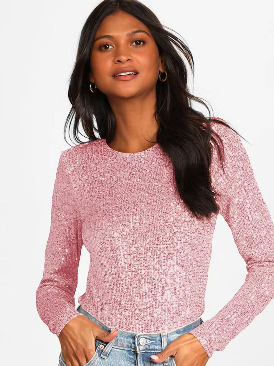 Damen Funktionsreicher Pailletten-Bodysuit mit langem Arm Drune