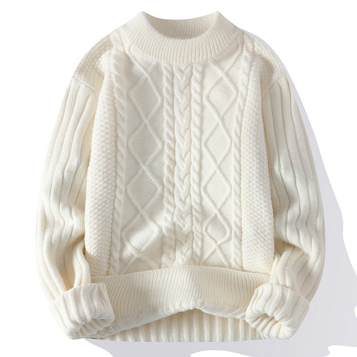 Damen Kuscheliger Strickpullover mit Kabelmuster Drune