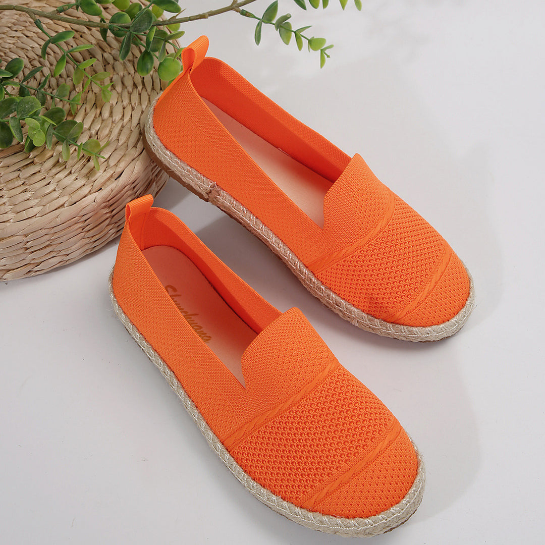 Damen Atmungsaktive Slipper-Espadrilles mit Jute-Details Drune