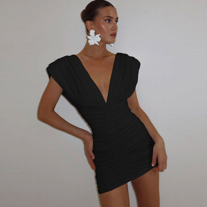 Damen Mini-Kleid mit raffinierten Drapierungsdetails Drune