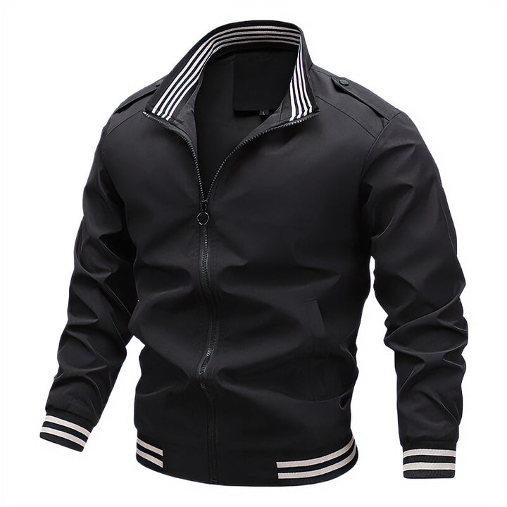 Herren Modische Übergangsjacke mit kontrastierenden Streifen Drune
