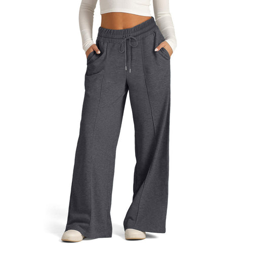 Damen nan weite Sweatpants mit hohem Bund und Tunnelzug Drune