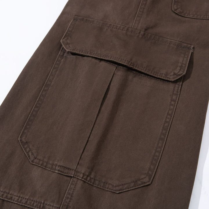 Damen Hochgeschnittene Cargo‑Culotte im Workwear‑Look mit Kellerfalten und Klappentaschen Drune