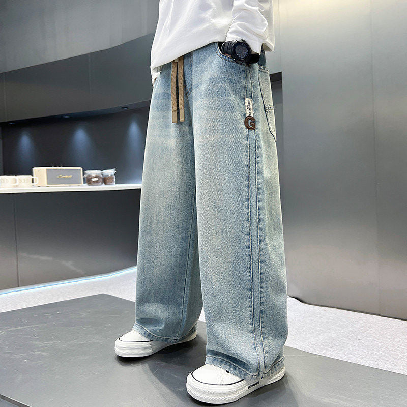 Herren weite Denim-Hose Drune