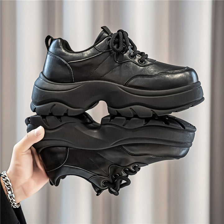 Damen urbane Plateau‑Chunky‑Sneaker mit extra hoher Dämpfung, gepolstertem Knöchelkragen und griffiger Offroad‑Profilsohle Drune