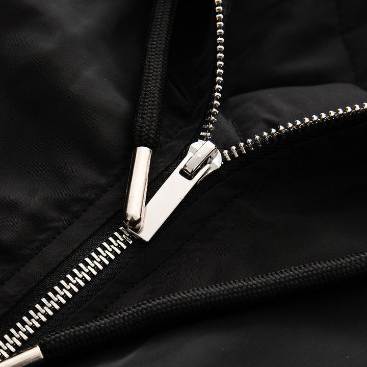 Damen sportliche Übergangsjacke mit Kapuze und seitlichen Reißverschlüssen Drune