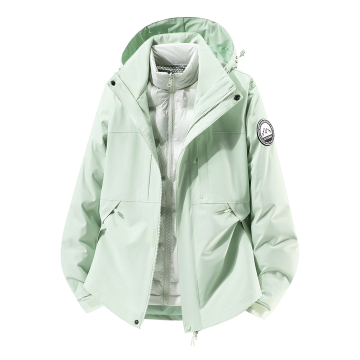 Herren zweilagiger Hardshell-Parka mit abnehmbarer Steppweste und technischer Kapuze Drune