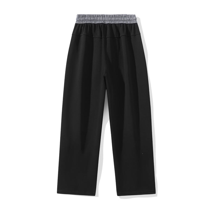 Herren Gerade geschnittene Lounge-Jogginghose mit elastischem Kordelbund & Seitentaschen Drune