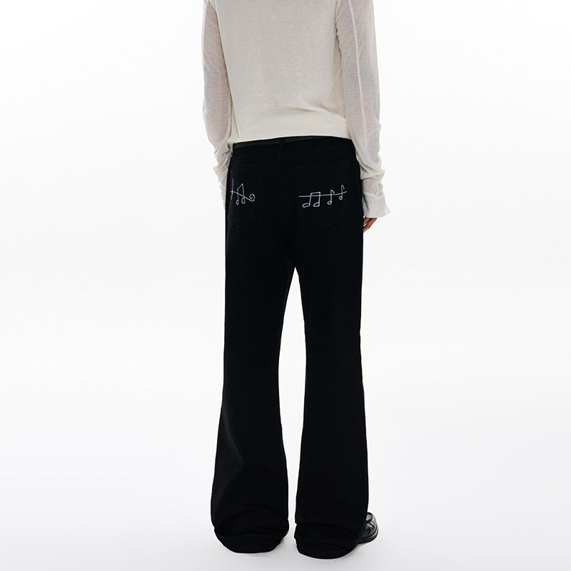 Damen Weit geschnittene Tiefer‑Schritt Five‑Pocket‑Jeans mit verlängertem Saum Drune