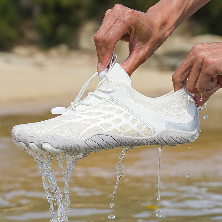 Damen wasserdichte Badeschuhe mit rutschfester Sohle und atmungsaktivem Obermaterial Drune
