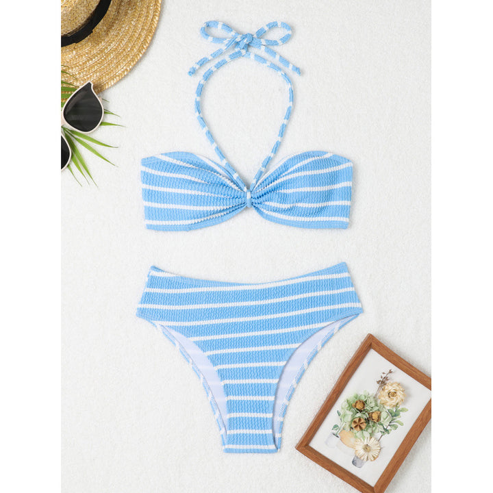 Damen Bandeau-Bikini mit verstellbarem Knoten und elastischem Material Drune