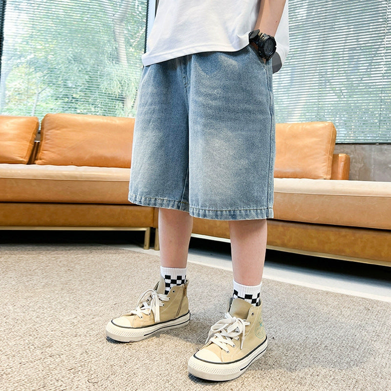 Jungen entspannte Denim-Shorts Drune