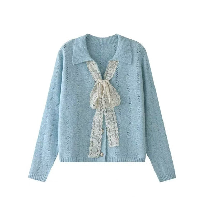 Damen Kaschmirpullover mit Spitzendetails und lässigem Schnitt Drune