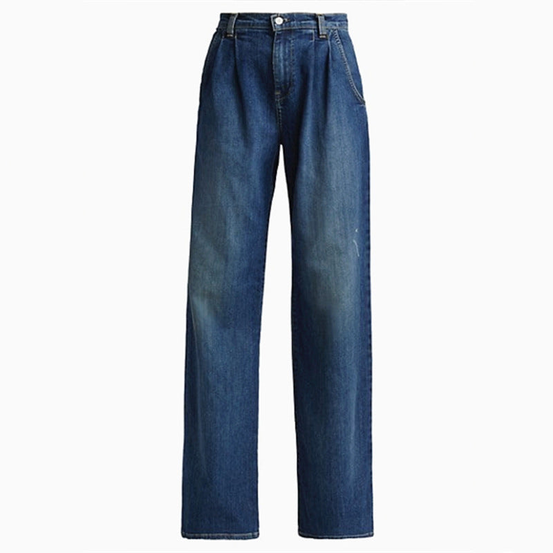 Damen Weite Jeans mit hohem Bund und lässigem Schnitt Drune