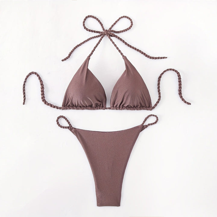 Damen Triangel-Bikini mit geflochtenen Trägern Drune