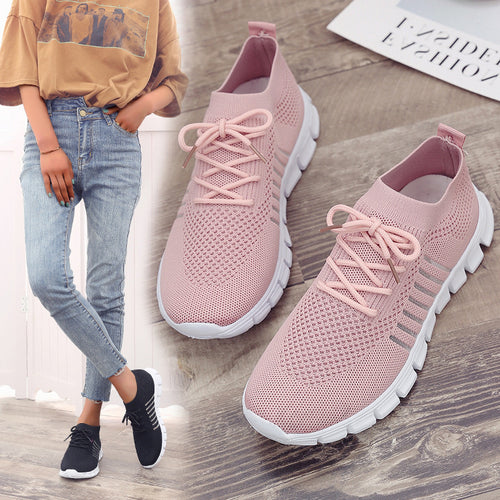 Damen Leichte Strick‑Sock‑Sneaker mit elastischem Schaft und flexibler Profilsohle Drune