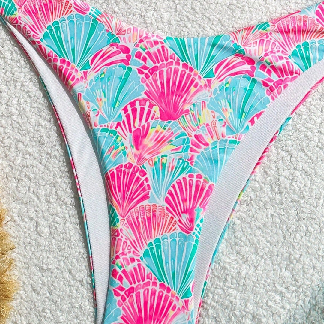 Damen Triangel-Bikini mit verspieltem Muschel-Motiv Drune