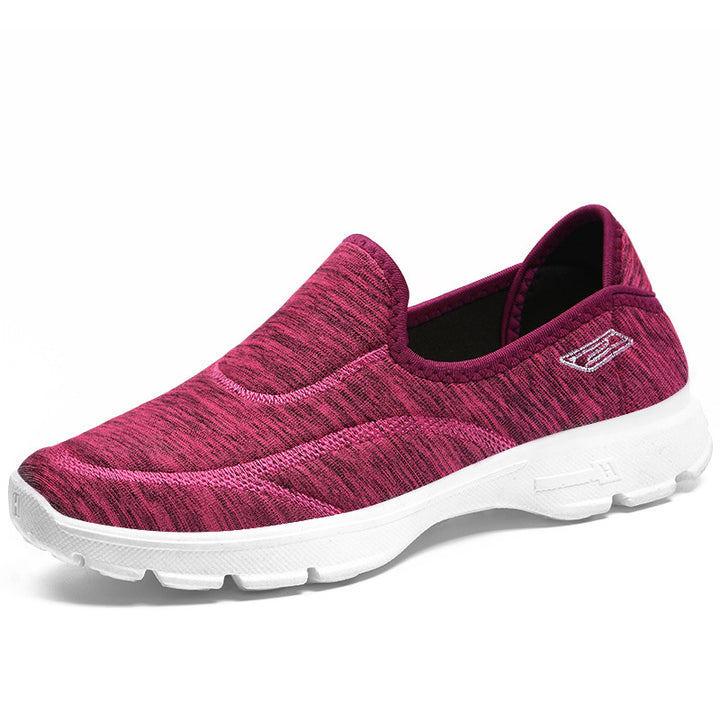 Damen nan leichter Slip-On Strick-Sneaker mit elastischem Einstieg, dämpfender Komfortzwischensohle und rutschfester Profilsohle Drune