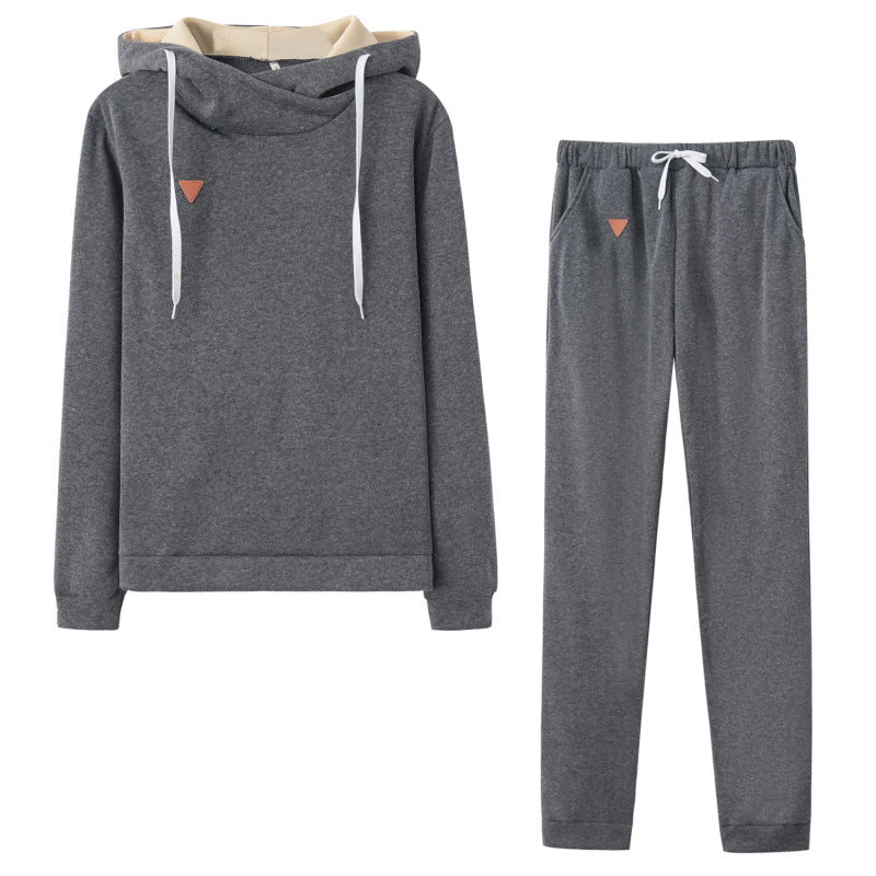Damen Sportliches Hoodie-Set mit bequemer Passform und elastischen Hosen Drune